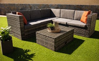 Nuevo conjunto de jardin esquinero gris en OFERTA!