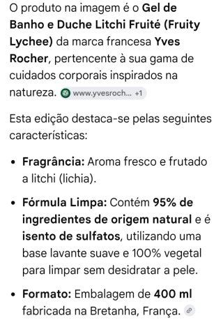 Gel de Banho Lichia Frutada 400ml Yves Rocher