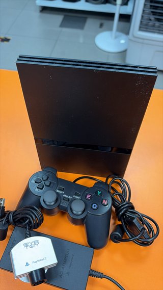 Consola PS2 Slim + Mando + Cámara + Cables