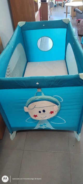 Cuna de viaje portátil azul Chicco