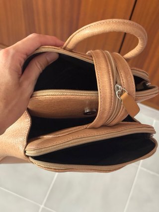 Mochila mujer vintage camel CRISAN BAGS buen estad