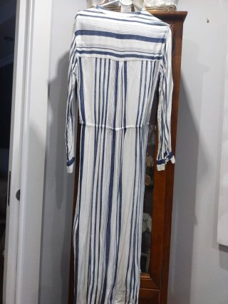 Blusa/vestido rayas azul y blanco Talla M