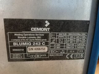 Máquina Soldar CEMONT BLUMIG 243C MIG PROFESIONAL