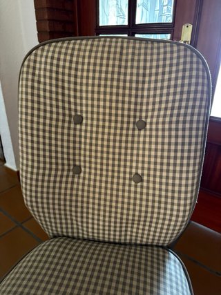 Silla giratoria estampado vichy
