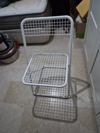 Sillas de cocina blancas plegables