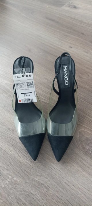 Zapatos tacón Mango mujer negros talla 38