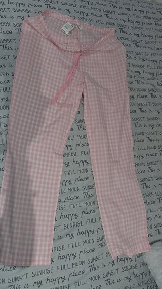 Pantalón pijama cuadros rosa Women'secret XL