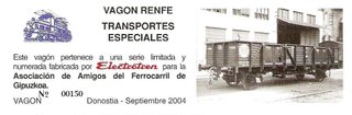Vagón abierto H0 Electrotren A.A.F.G.