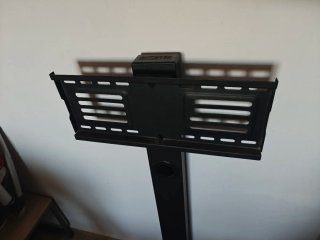 Soporte TV Pie Cristal Negro