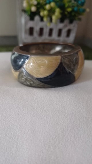 Bracciale vintage a scatto multicolor