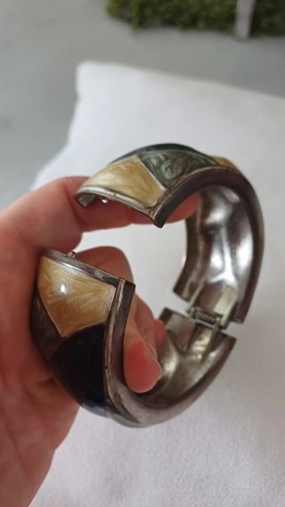 Bracciale vintage a scatto multicolor