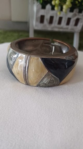Bracciale vintage a scatto multicolor