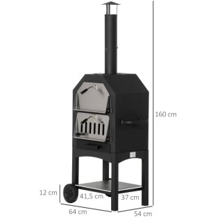 Horno de leña para pizza, 2 niveles