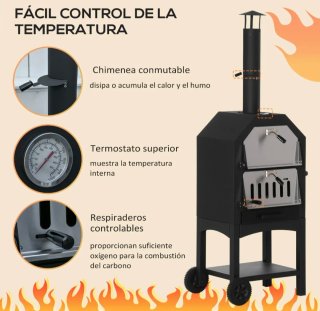 Horno de leña para pizza, 2 niveles