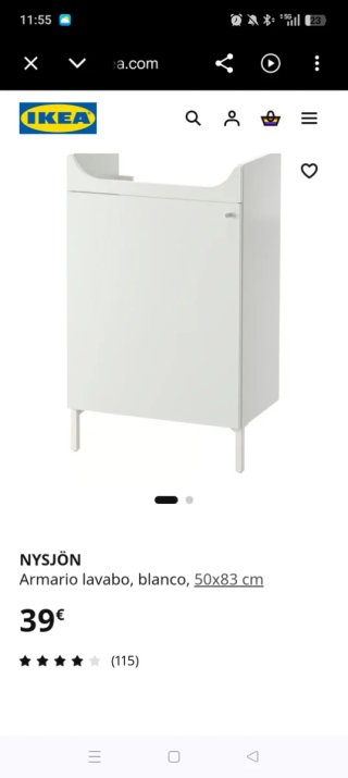 Mueble lavabo IKEA NYSJÖN blanco