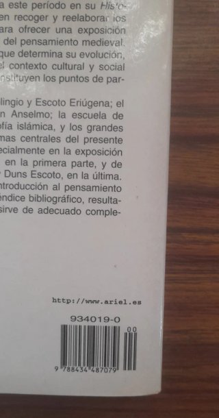 Historia de la filosofía : Vol.2 De San Agustín...
