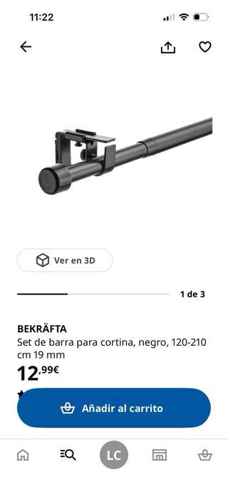 Soportes para barra de cortina