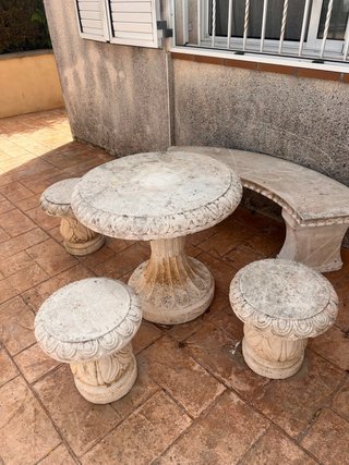 Conjunto de jardín de piedra