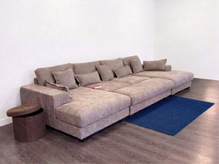 Sofá Cama Beige/Marrón Tela - envio gratis