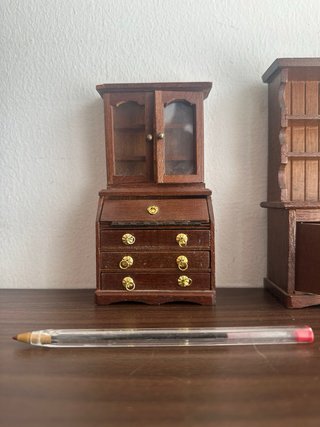 Set 3 Mobili Miniatura Legno Casa Bambole