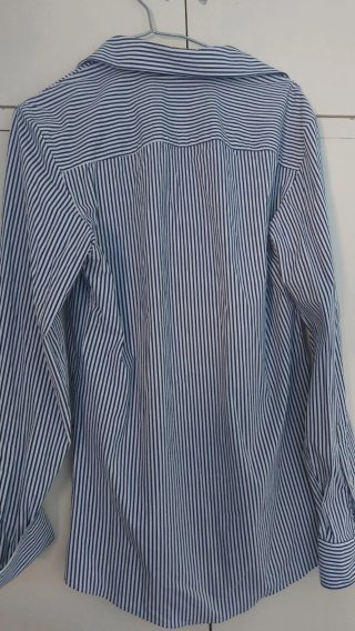 Camisa Zara Rayas Azul y Blanco