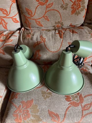 Lámparas de techo verde oliva metálica