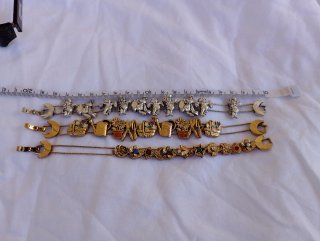 Lotto 3 bracciali vintage oro e argento