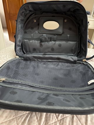 Maletín de viaje azul y turquesa