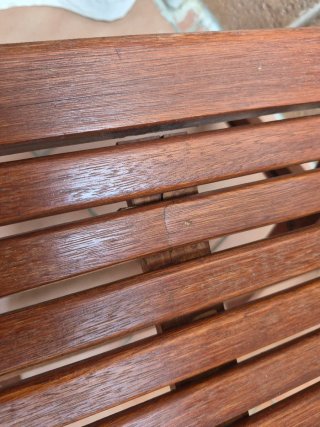 Conjunto mesa y sillas teka jardín