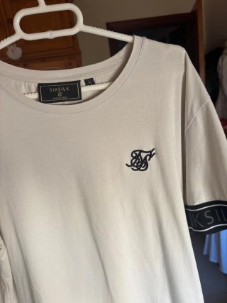 Camiseta SikSilk Talla L Beige