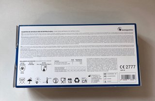Guantes Nitrilo Azul Talla S - 100 Unidades