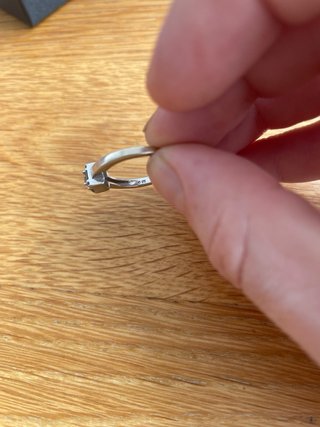 Anillo Oro Blanco 9ct Diamante