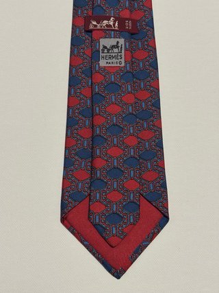 Corbata Hermes Azul y Roja