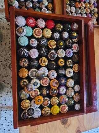Vitrina expositora chapas cava, con más de 200 un.