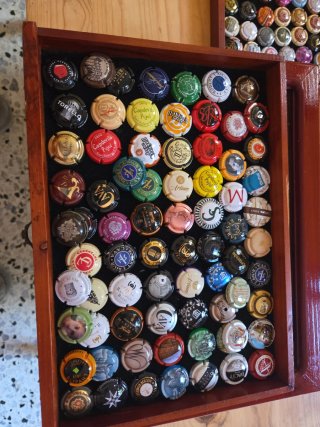 Vitrina expositora chapas cava, con más de 200 un.