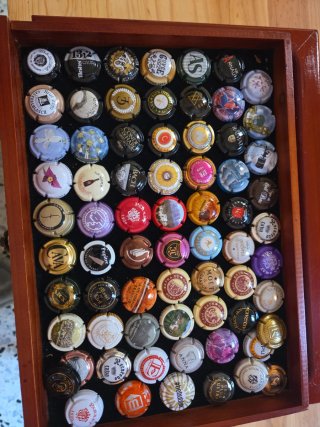 Vitrina expositora chapas cava, con más de 200 un.