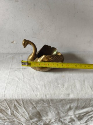 Figura cisne bronce macizo antiguo