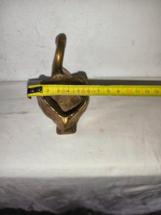 Figura cisne bronce macizo antiguo