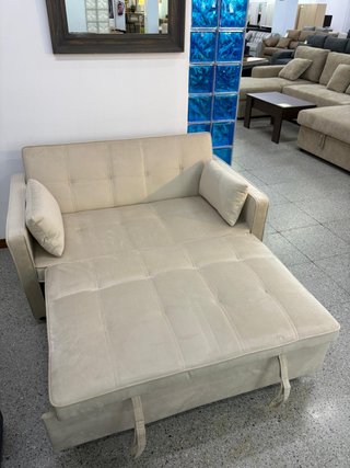 Sofá Cama Compacto Beige A Estrenar - enviamos
