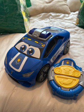 Coche Policía Teledirigido Azul