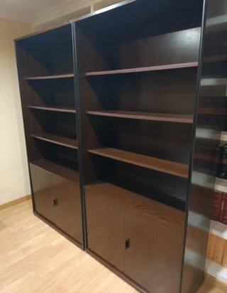 Conjunto Muebles Despacho Madera y Tela