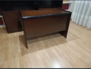 Conjunto Muebles Despacho Madera y Tela