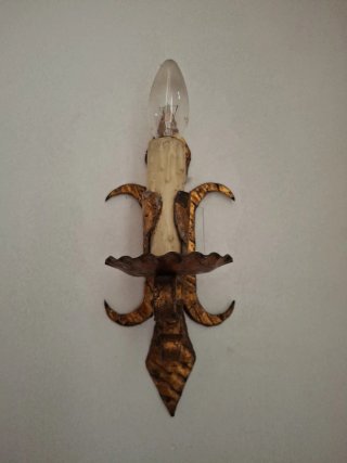 Aplique de pared antiguo dorado