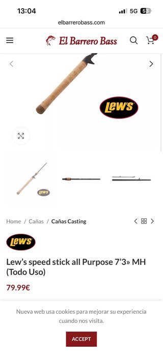 Caña de Pesca Lews Super Stick MH