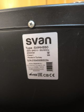 Horno Svan Sobremesa Negro