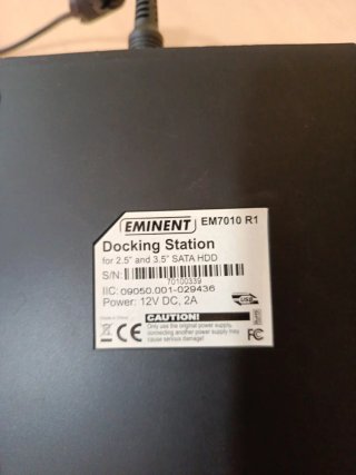 Eminent EM7010 Docking Station SATA HDD USB/eSATA