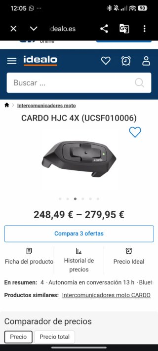Intercomunicador Cardo HJC 4x Bluetooth JBL