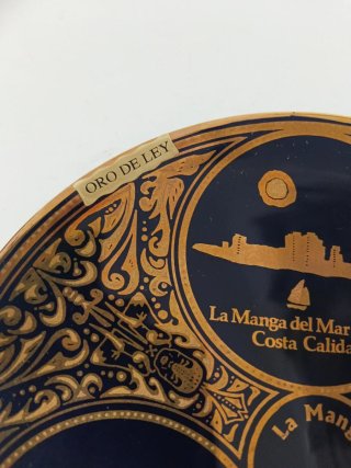 Plato decorativo La Manga oro de ley