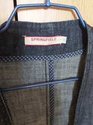 Chaleco vaquero azul oscuro. Springfield. Talla 36
