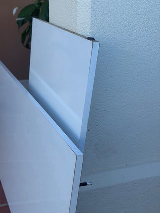 Escritorio Ikea Blanco y Azul 120x74x50